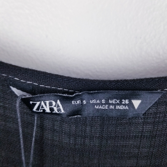 Zara Short Black Jumpsuit with Topstitch Lace Romper NWT, size Small - Picture 6 of 14